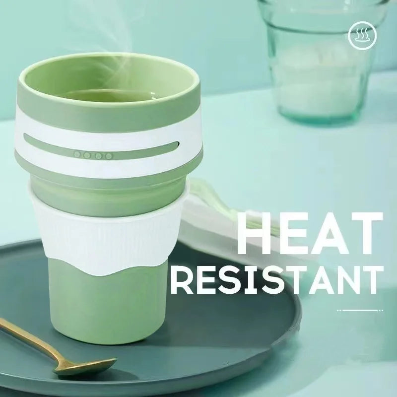 350ml Folding Silicone Travel Drinking Cup 9cm