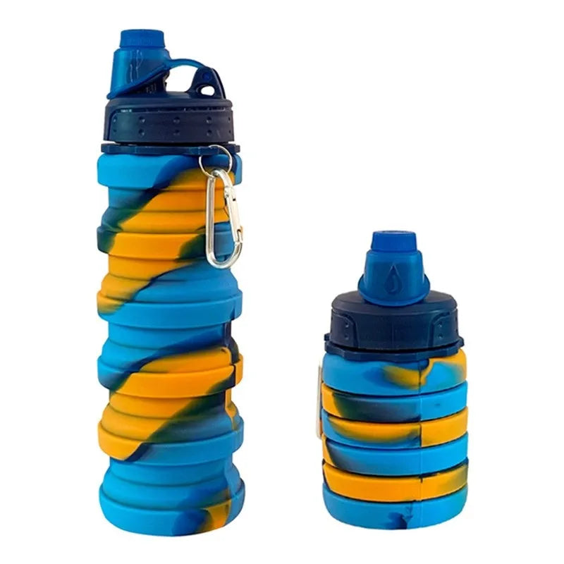 Silicone Collapsible Adjustable Water Drinking Bottle 13.5x7cm