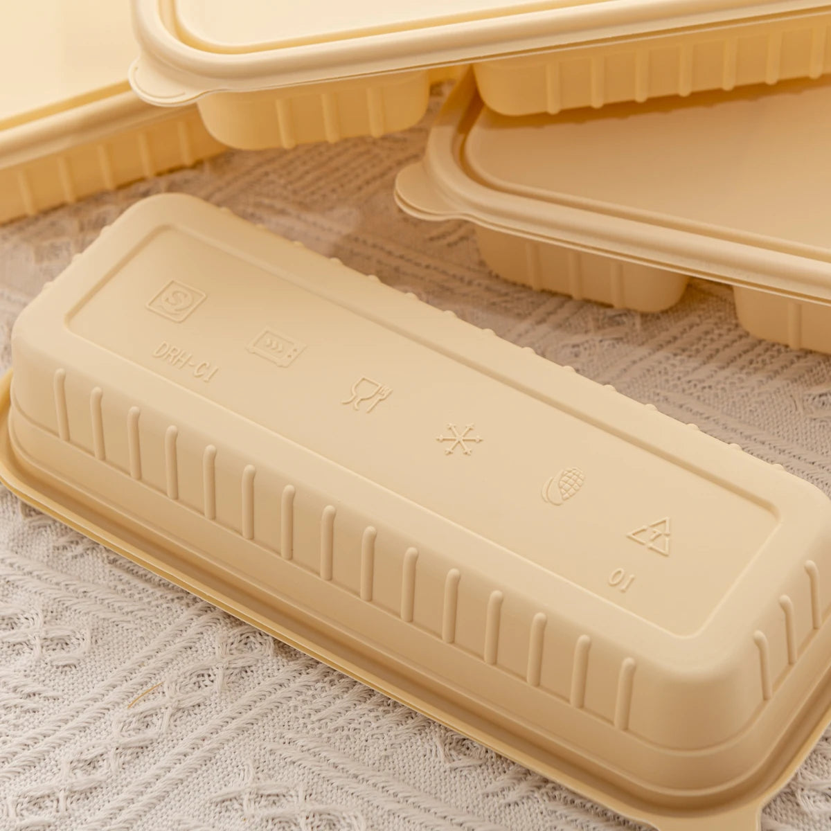 Microwavable Takeaway Lunchbox Food Tray with Lid 24x10cm Biodegradable Eco Friendly 10pack