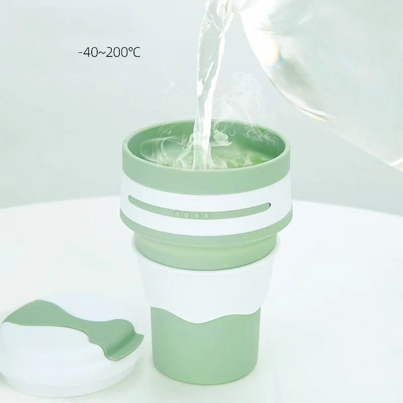350ml Folding Silicone Travel Drinking Cup 9cm