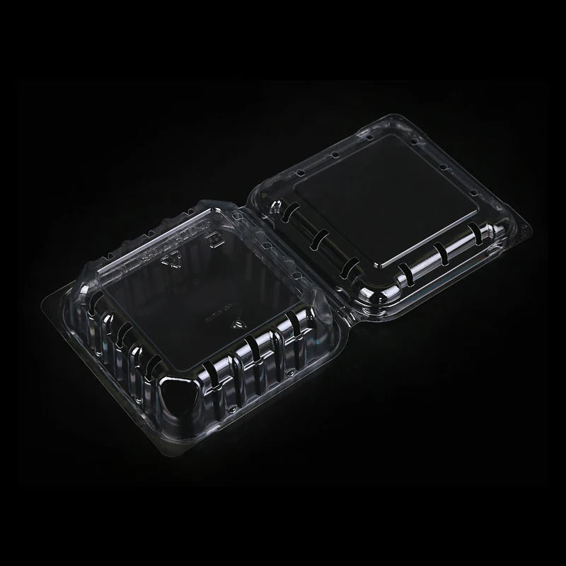 Disposable PP Fruit & Vegetable Packaging Container 11x4cm Blister Transparent Clamshell Flip Lid 10pack