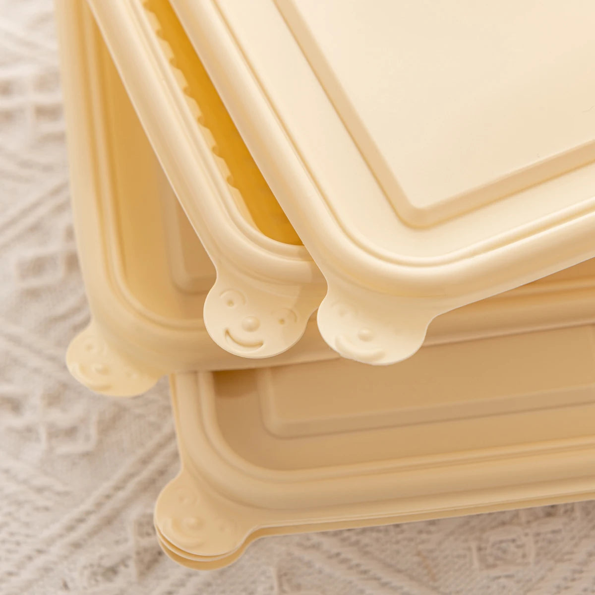 Microwavable Takeaway Lunchbox Food Tray with Lid 3-Division 21.5x18.5cm Biodegradable Eco Friendly 10pack