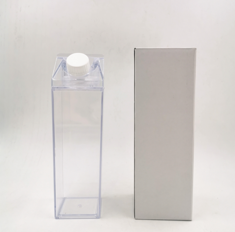 Milk Carton 1L Acrylic Plastic Bottle 1000ml