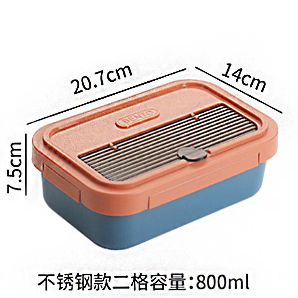 Wonferful Life Lunch Box with Reusable Utensils Plastic 1.2L