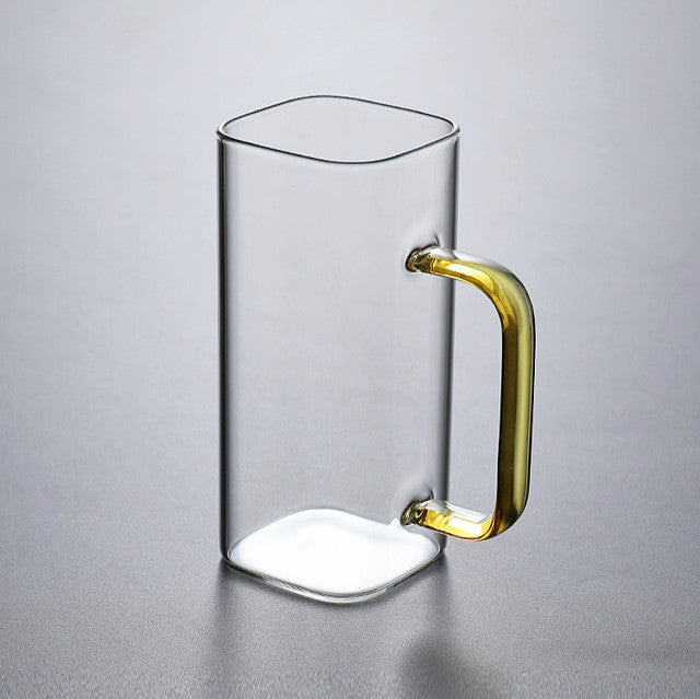 Glass Drinking Mug 370ml Borosilicate with Handle