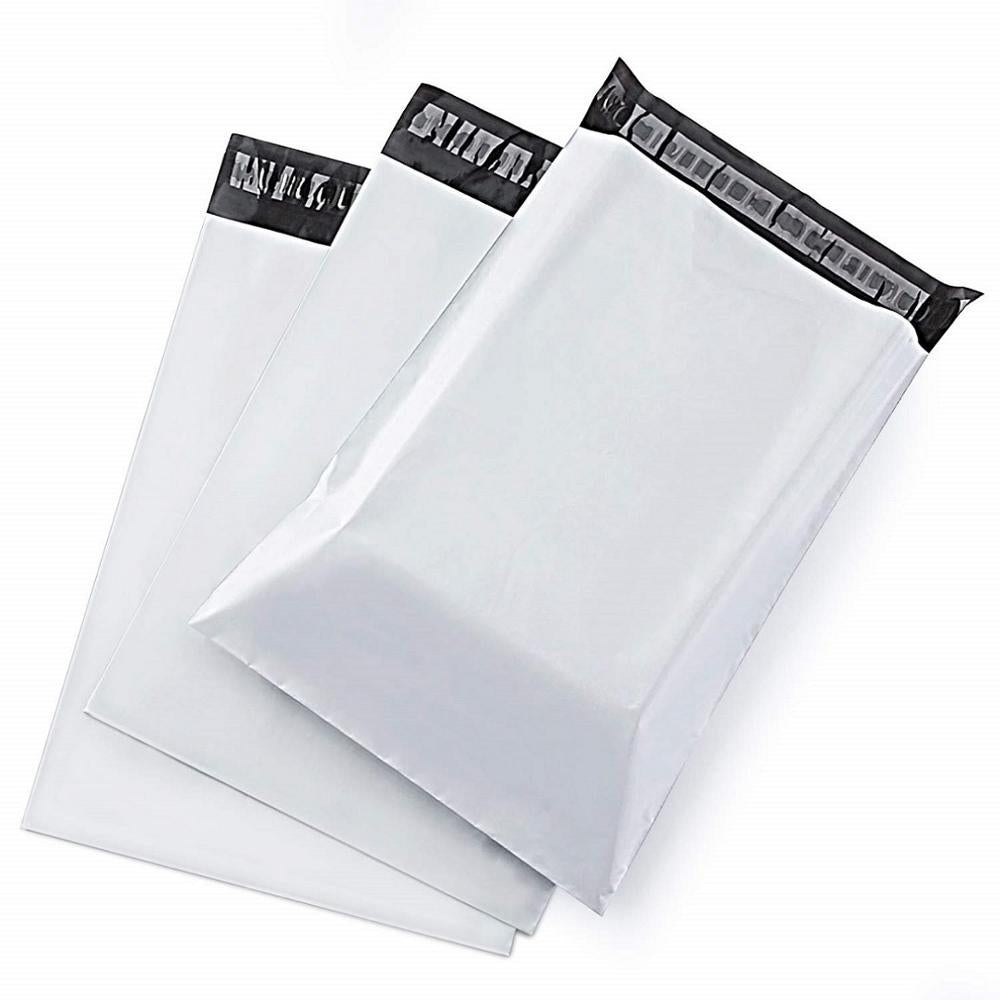 Tamper Proof White Courier Bag Self Adhesive Seal Packaging Pouch 75microns - Heavy Duty Virgin Material