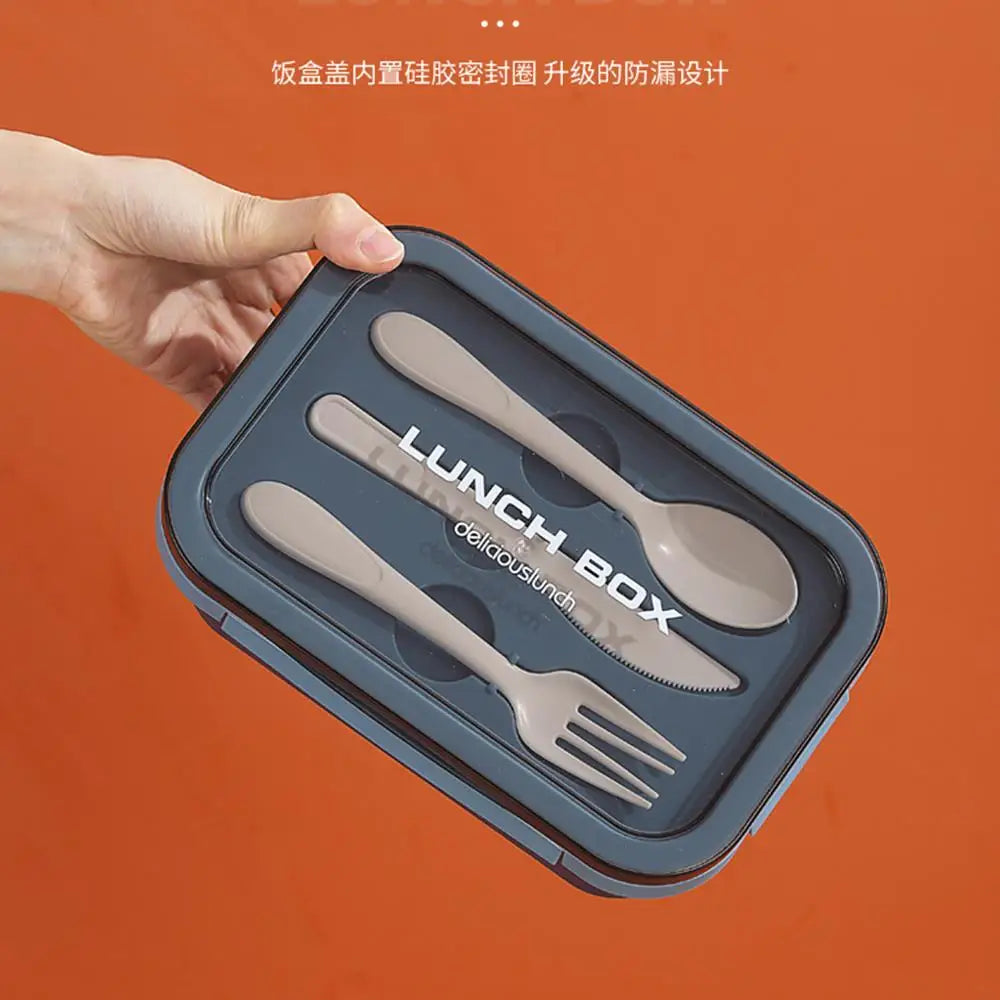 Wonderful Life Lunch Box 3-Compartment with Reusable Utensils 1.25L