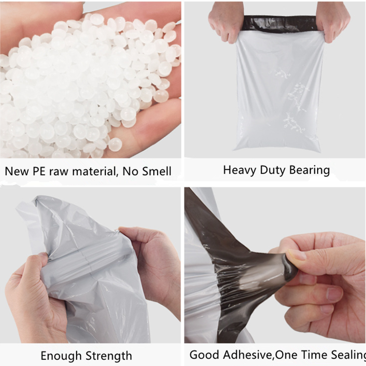 Tamper Proof White Courier Bag Self Adhesive Seal Packaging Pouch 75microns - Heavy Duty Virgin Material