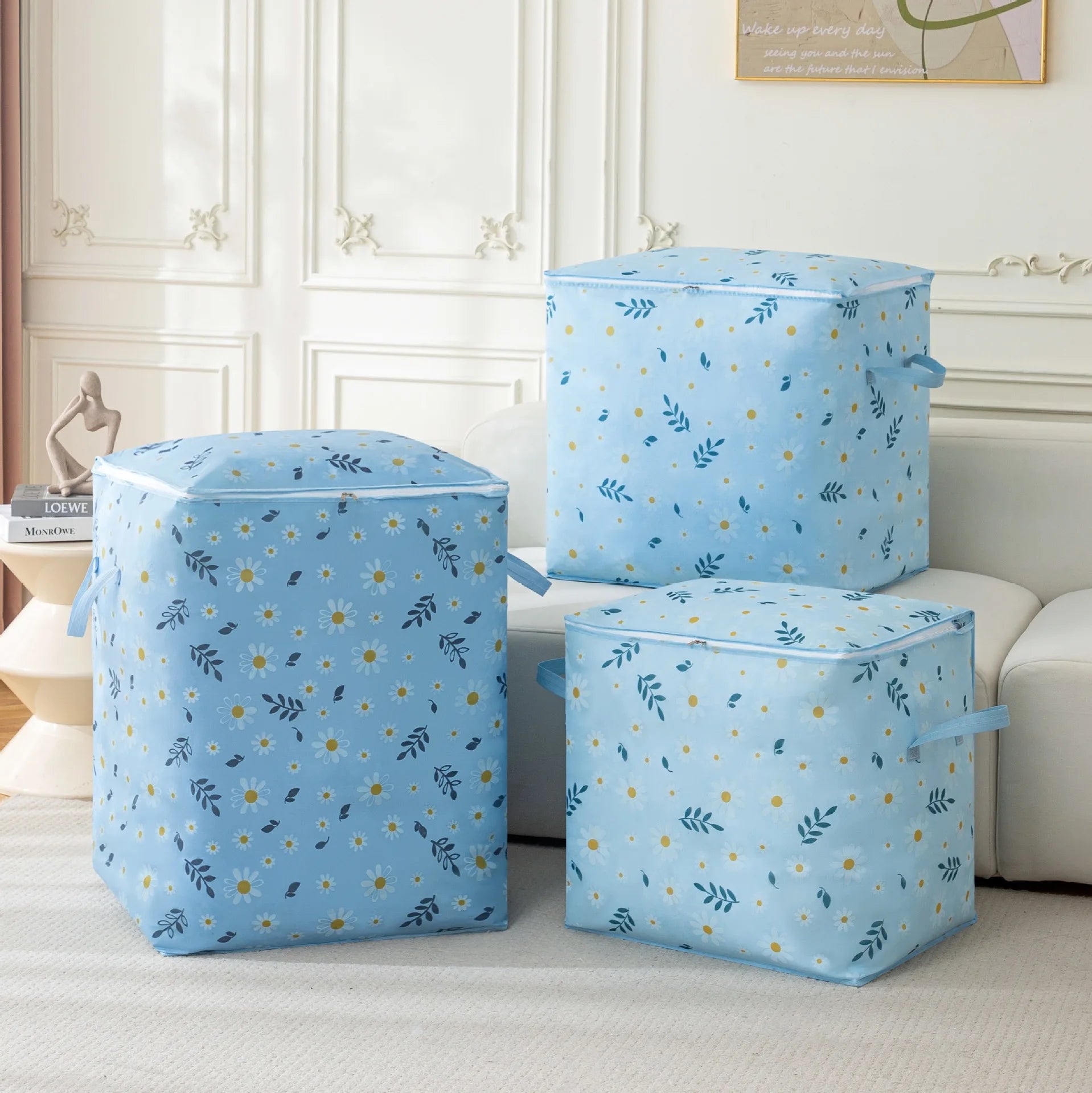 Duvet-Clothes Foldable Fabric Storage Box 45x45x35cm 100Ltr