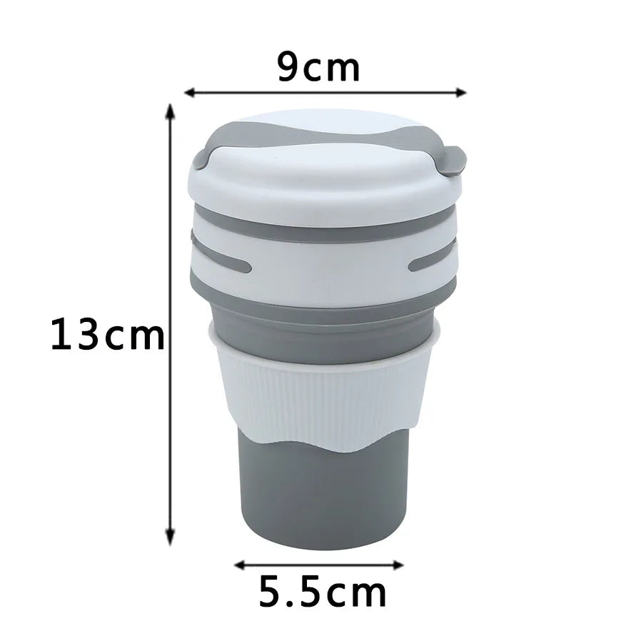 350ml Folding Silicone Travel Drinking Cup 9cm