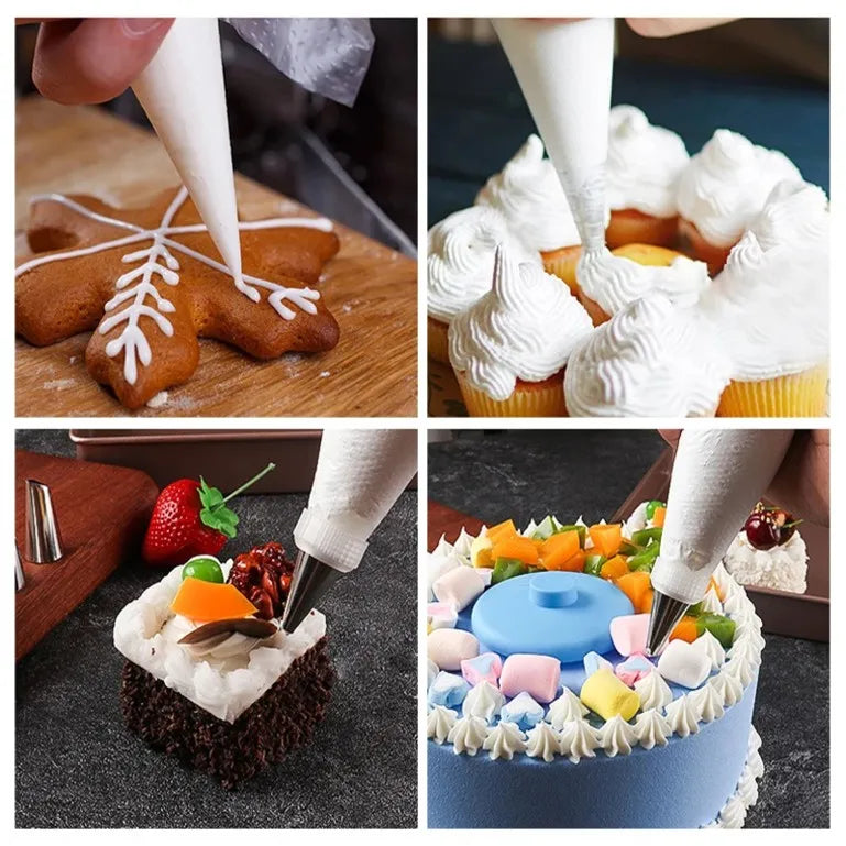 LDPE Plastic Piping Bags Clear 100pack