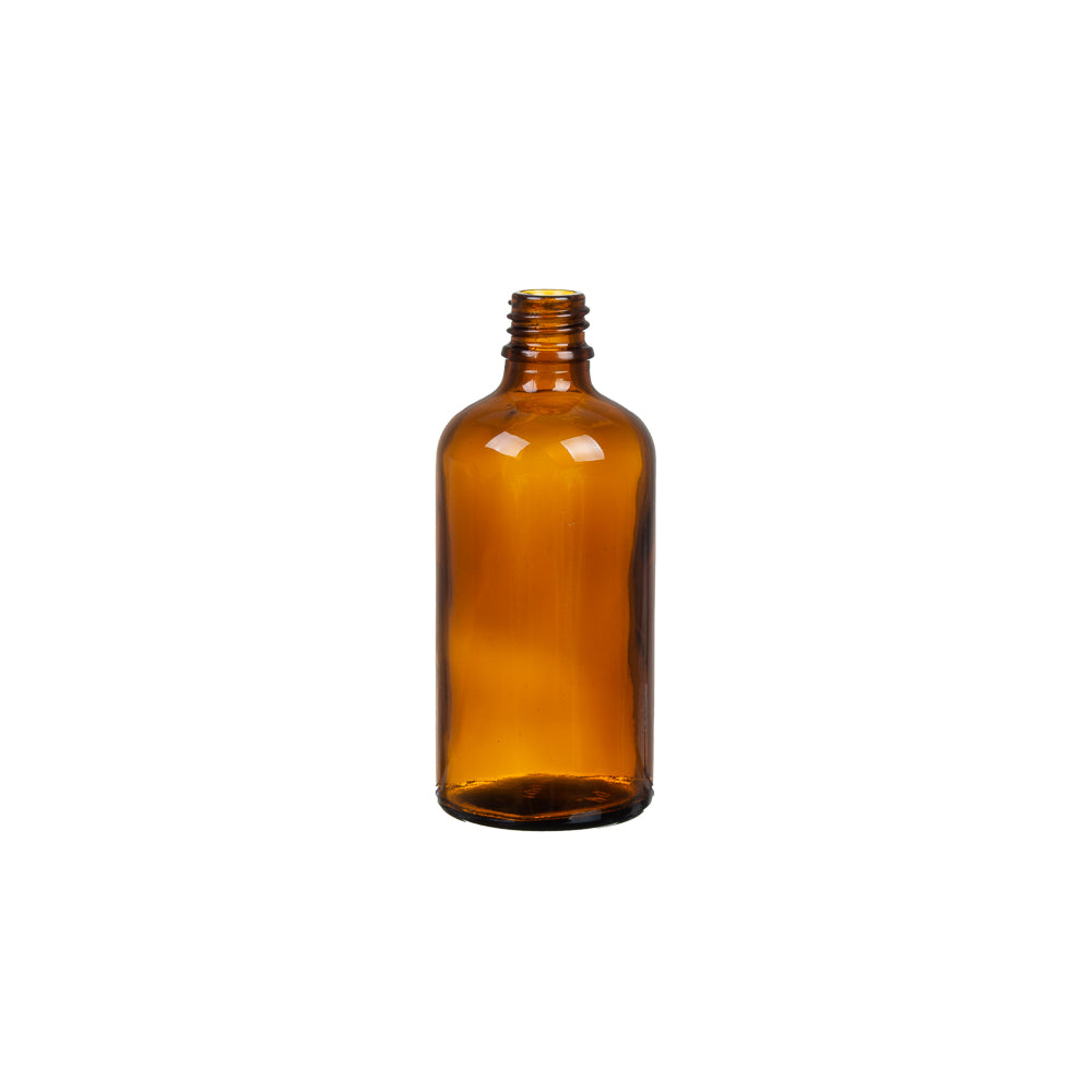 100ml Glass Dropper Bottle Amber Brown with Collar Pipette Lid