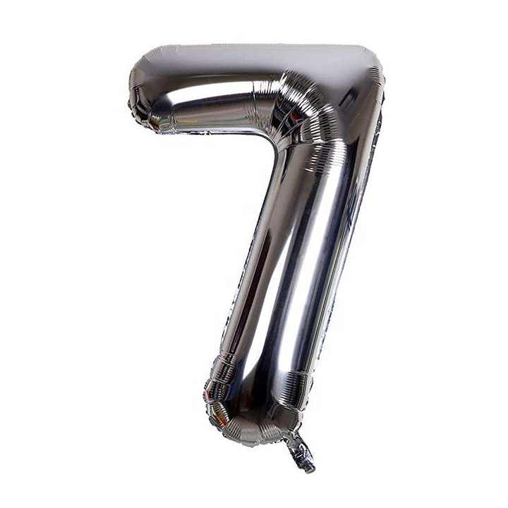 Party Silver Number Foil Balloons 42inch 106cm