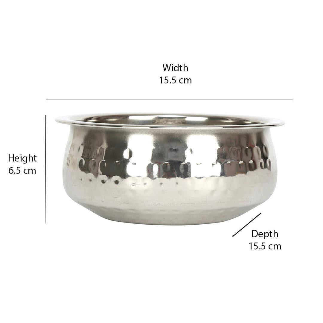 Regent Cookware Serving Bowl 300ml Hammered Stainless Steel