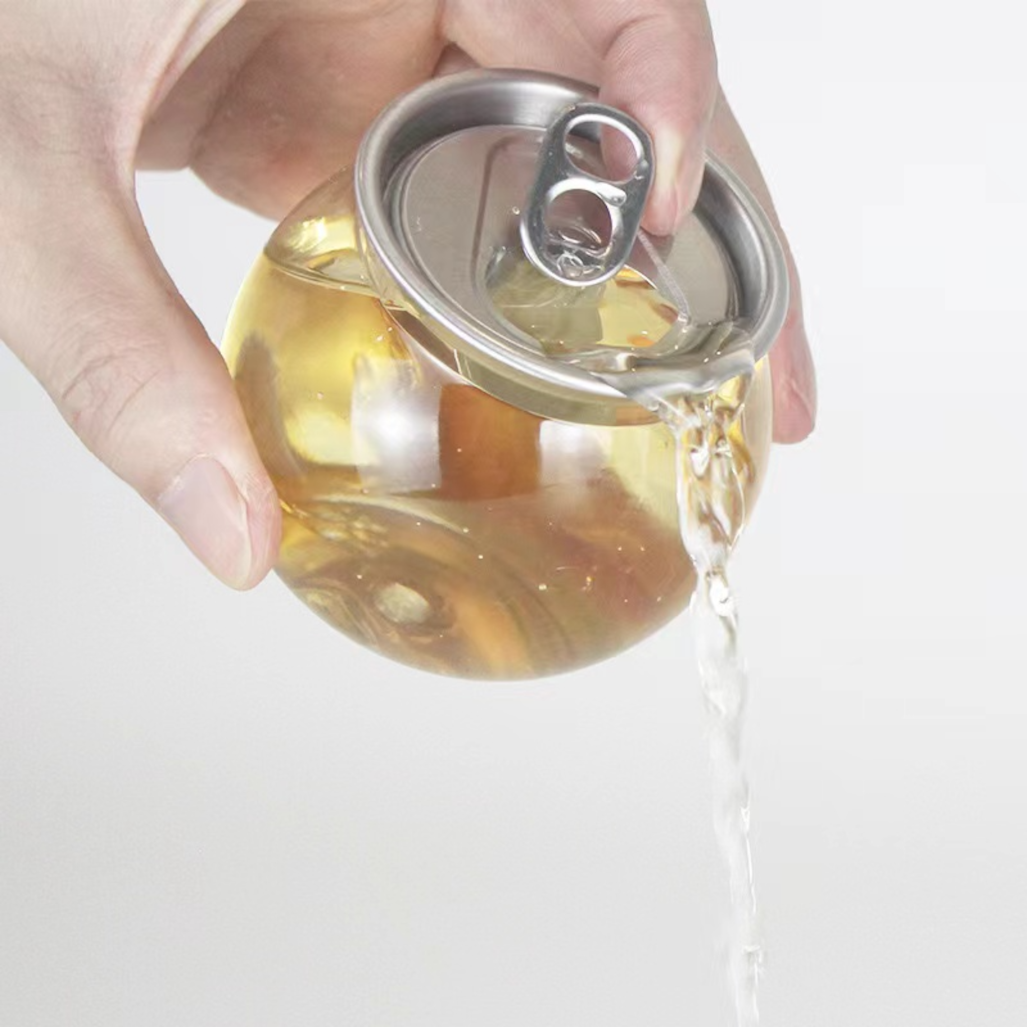 200ml Round Food Grade Plastic Drinking Clear Can with Aluminium Pull Tab Lid