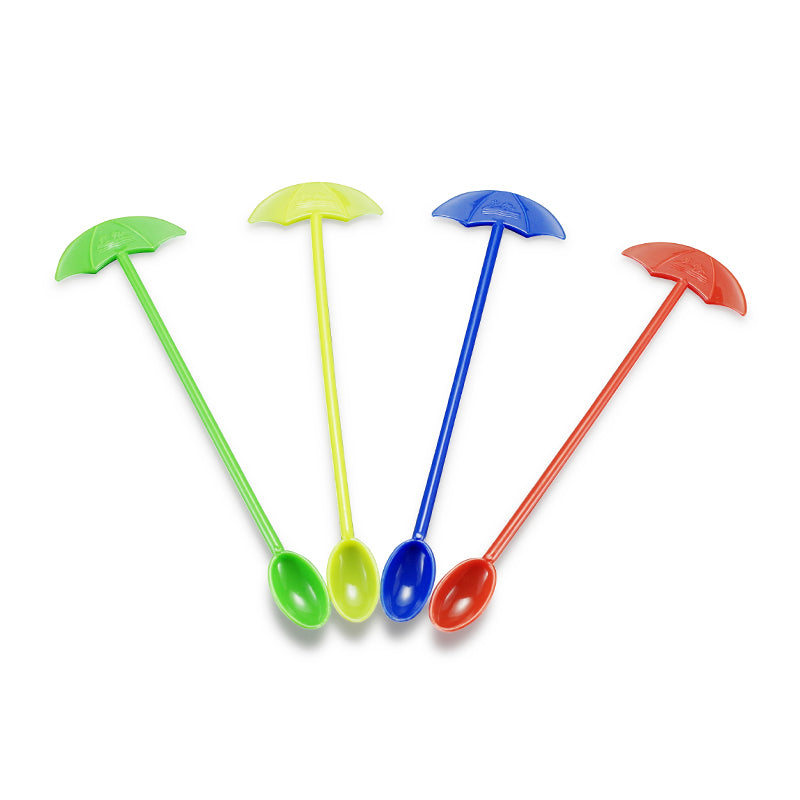 Cocktail Party Spoons Umbrella Sticks 12pc