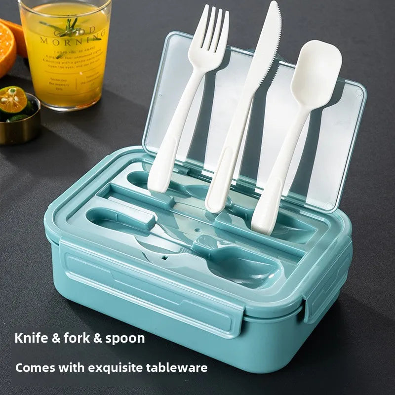 Wonderful Life Lunch Box 3-Compartment with Reusable Utensils 1.25L