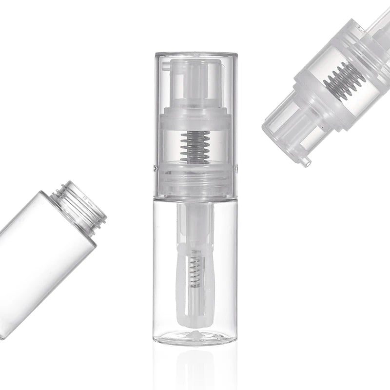 Powder Spray Bottle Refillable Acrylic Plastic 17.5x3.5cm