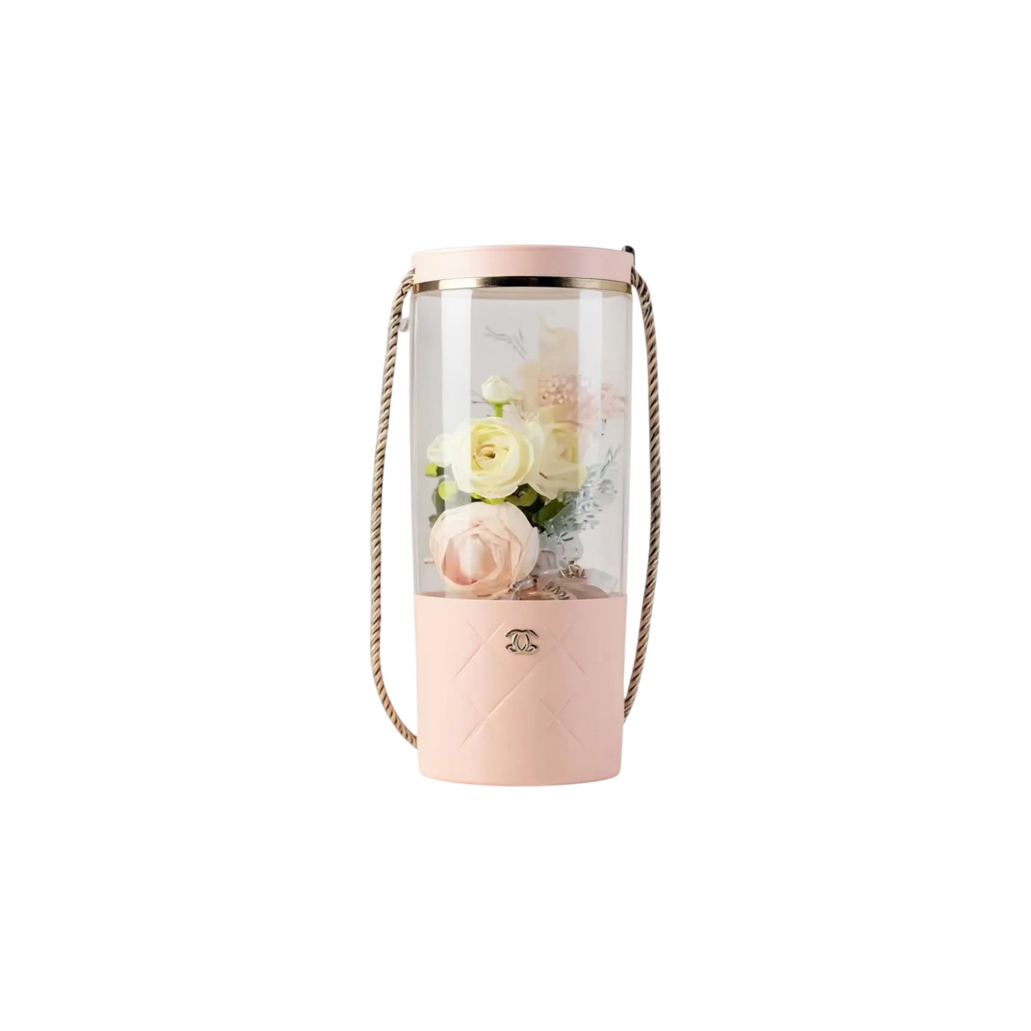 Florist Gift Tube Box with Transparent PVC Window 10x5x27.5cm 1pc