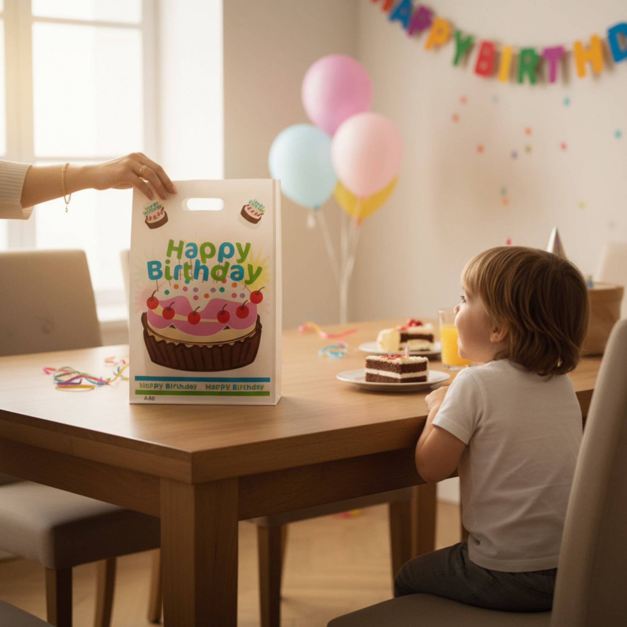 Happy Birthday Party Favor Loot Bags 16x25cm 10pcs