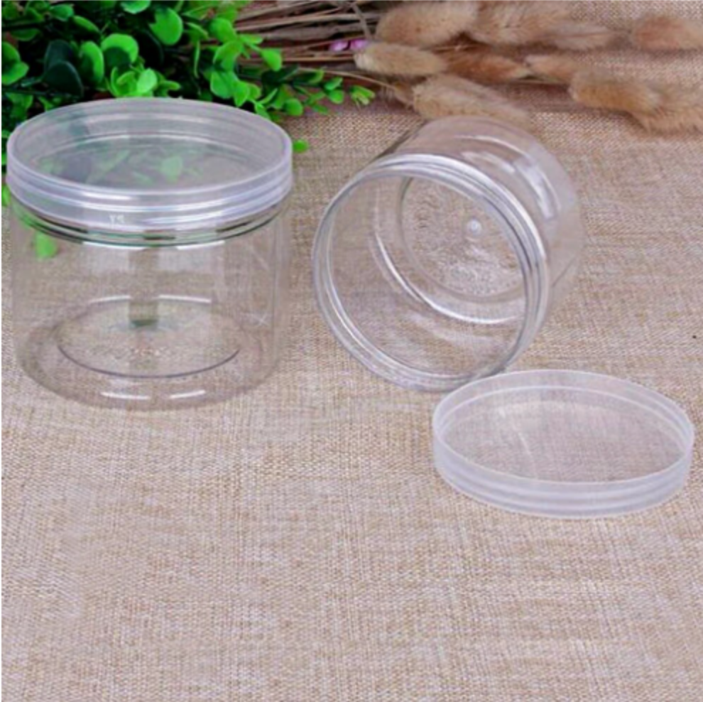 300ml PET Cosmetic Jar wit Lid Crystal Clear 1pc