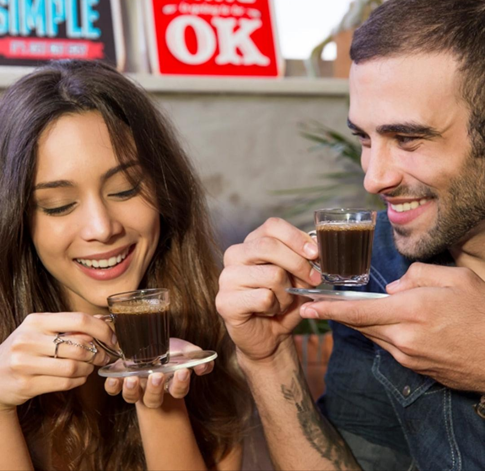 Nadir Glass Espresso Cup & Saucer Set 90ml 12pac 26053