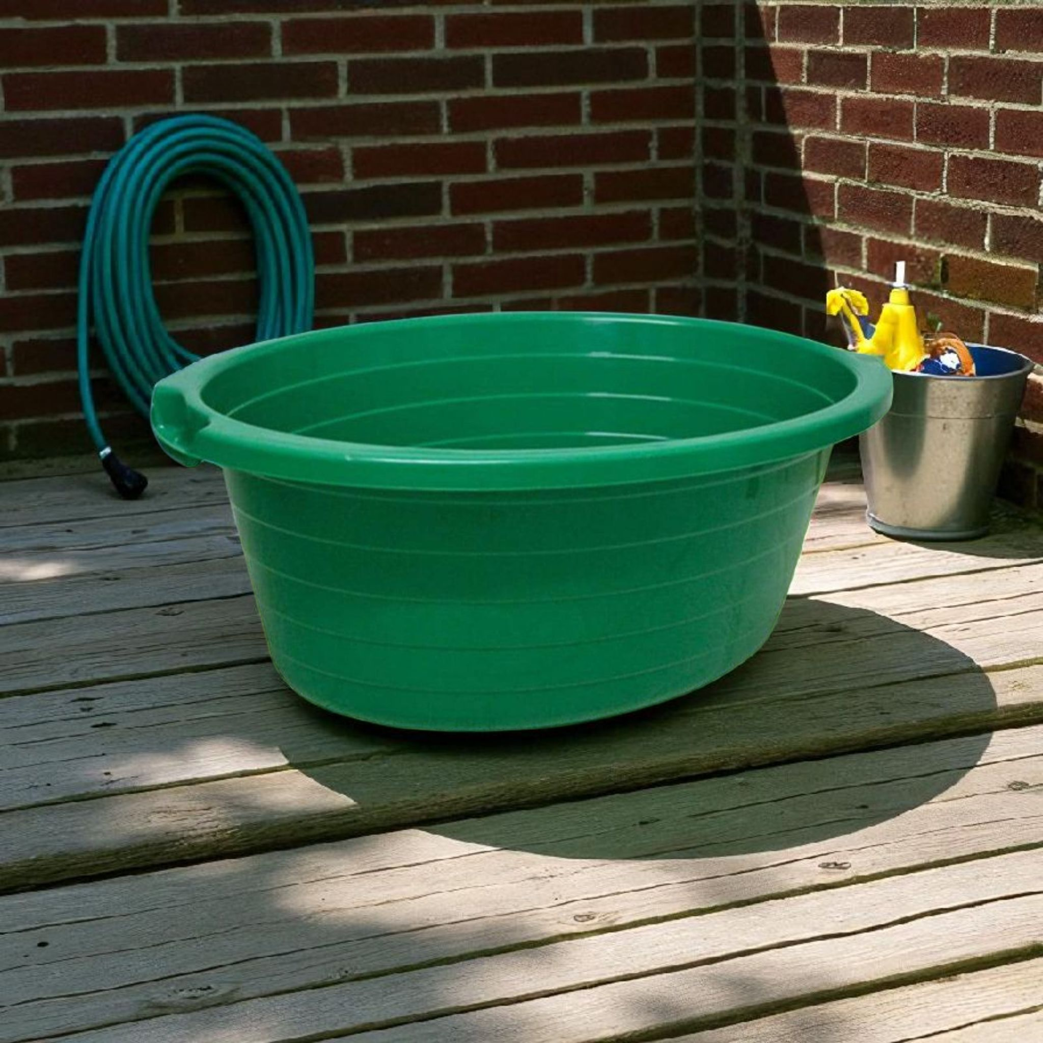 50L Plastic Oval Bath Tub Basin with Lip Handle