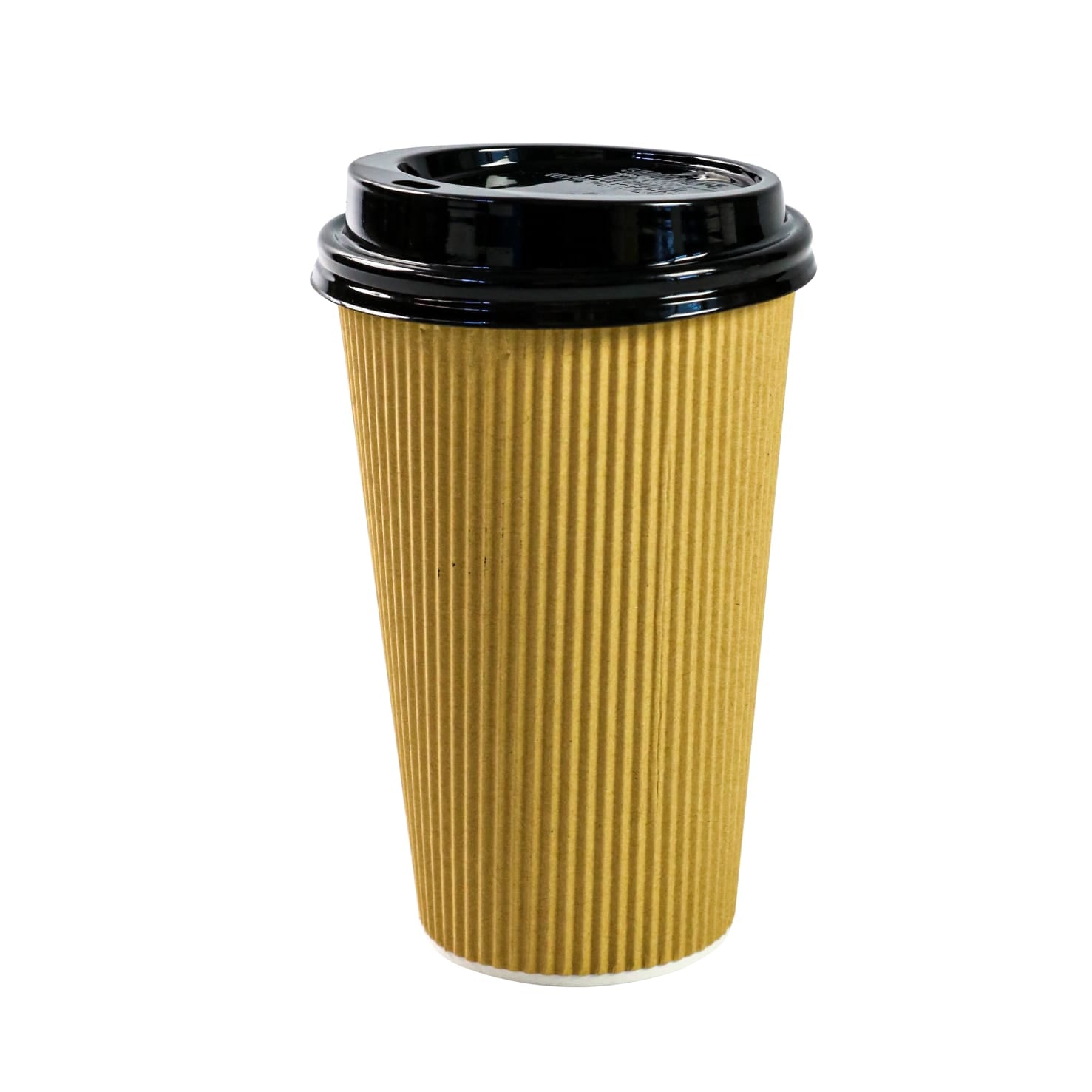 500ml Ripple Paper Coffee Cups Kraft Brown 5pack