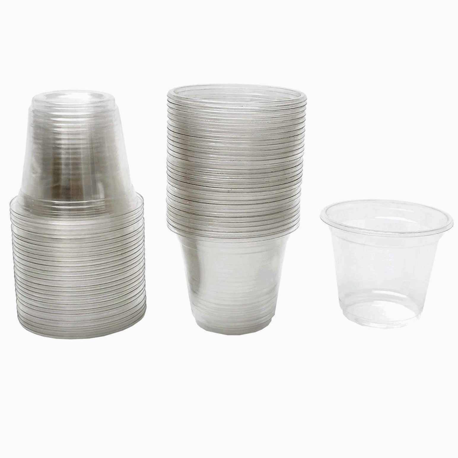 250ml Disposable Cup Clear Plastic10pack