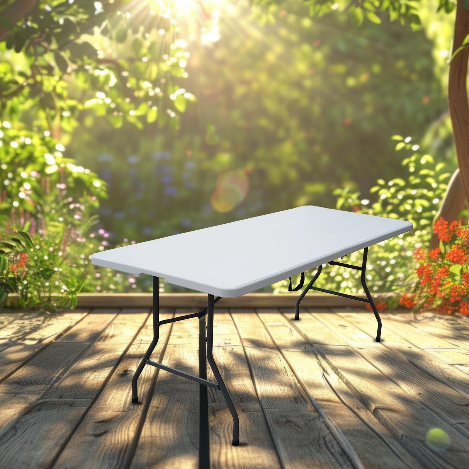 1.8m Folding Trestle Table 6ft White