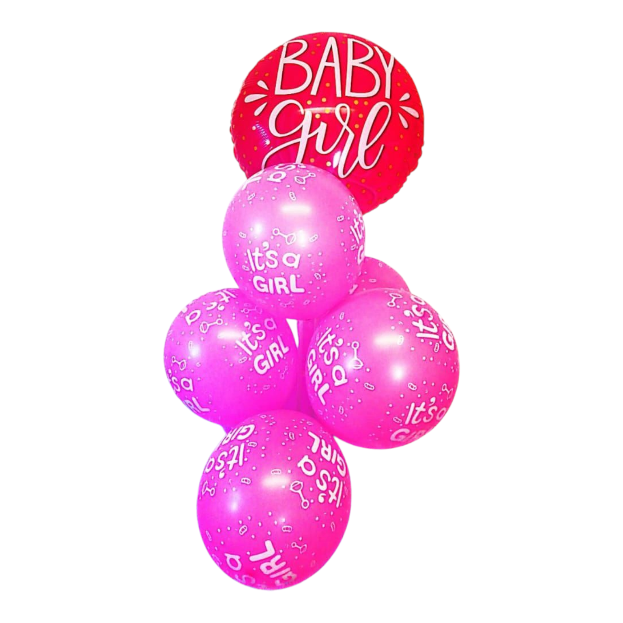 Gender Reveal Balloon Set Baby Girl  7pc