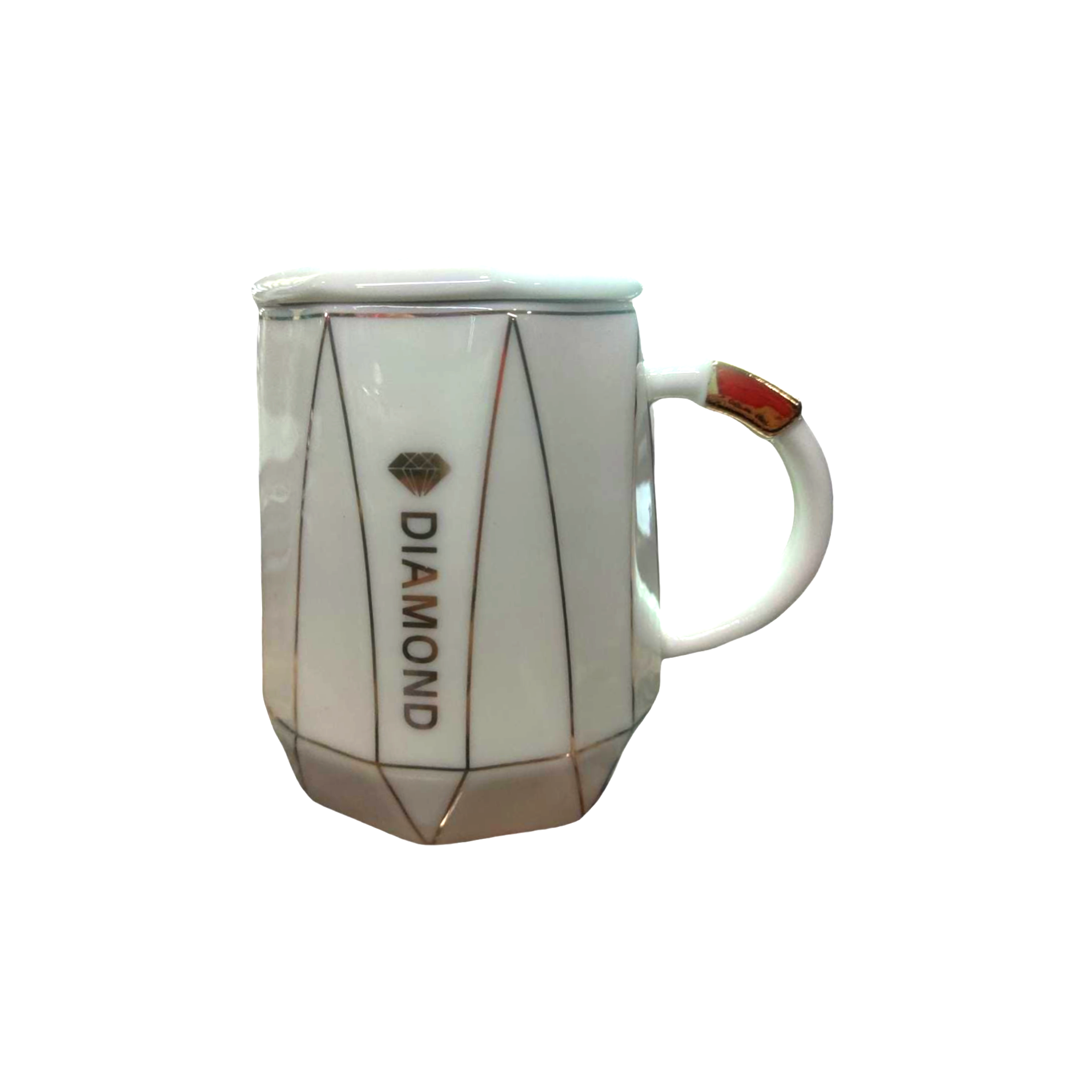 Ceramic Coffee Mug 250ml with Lid and Spoon Nordic Style 