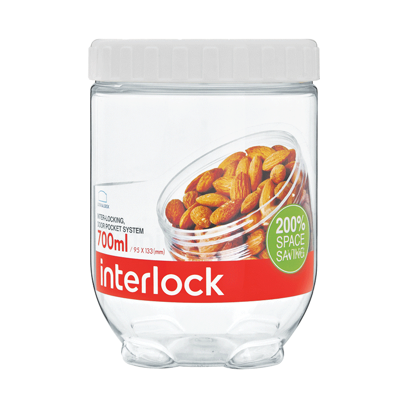 700ml  LocknLock Interlock  Container White INL304