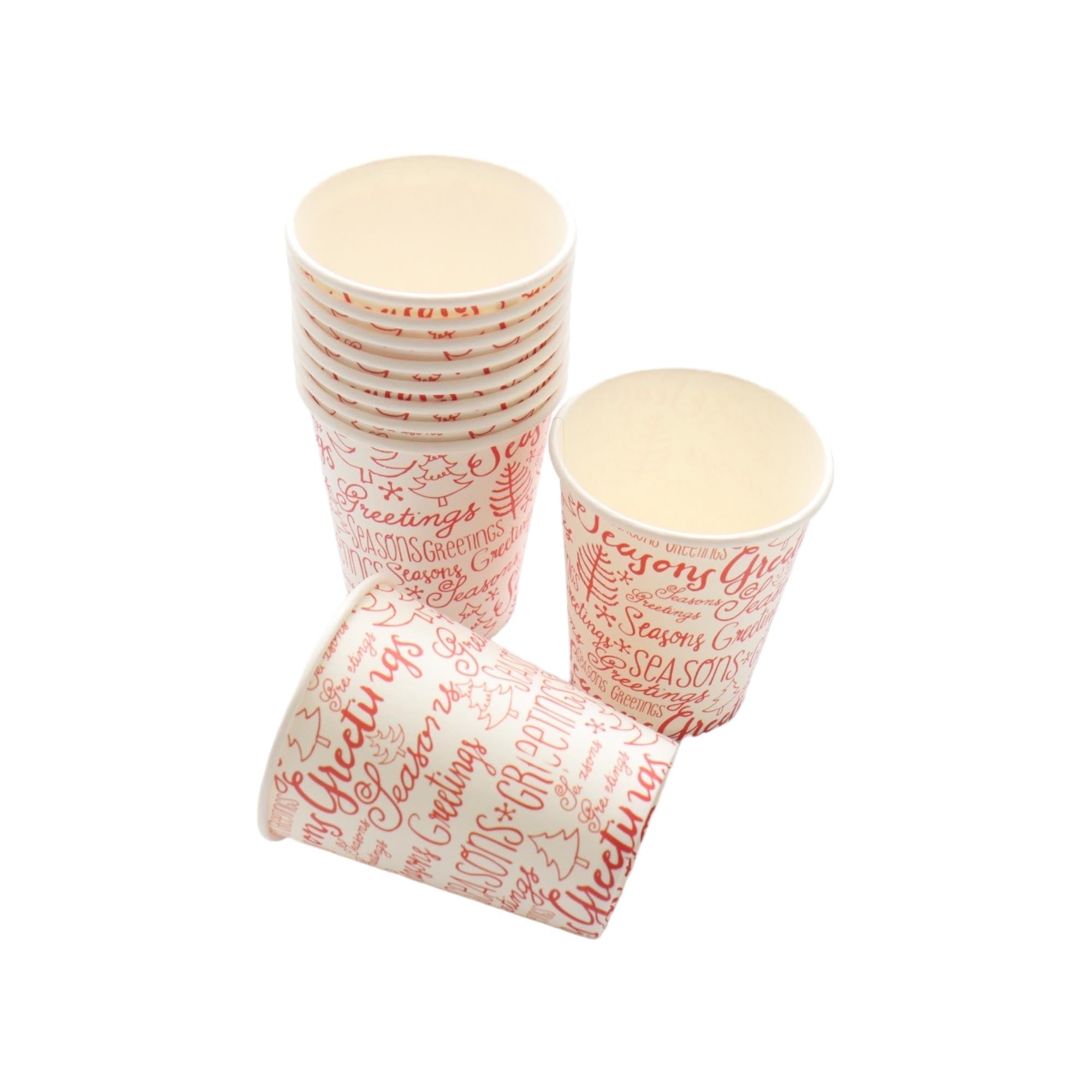 Party Paper Cups Festive 250ml 10pack
