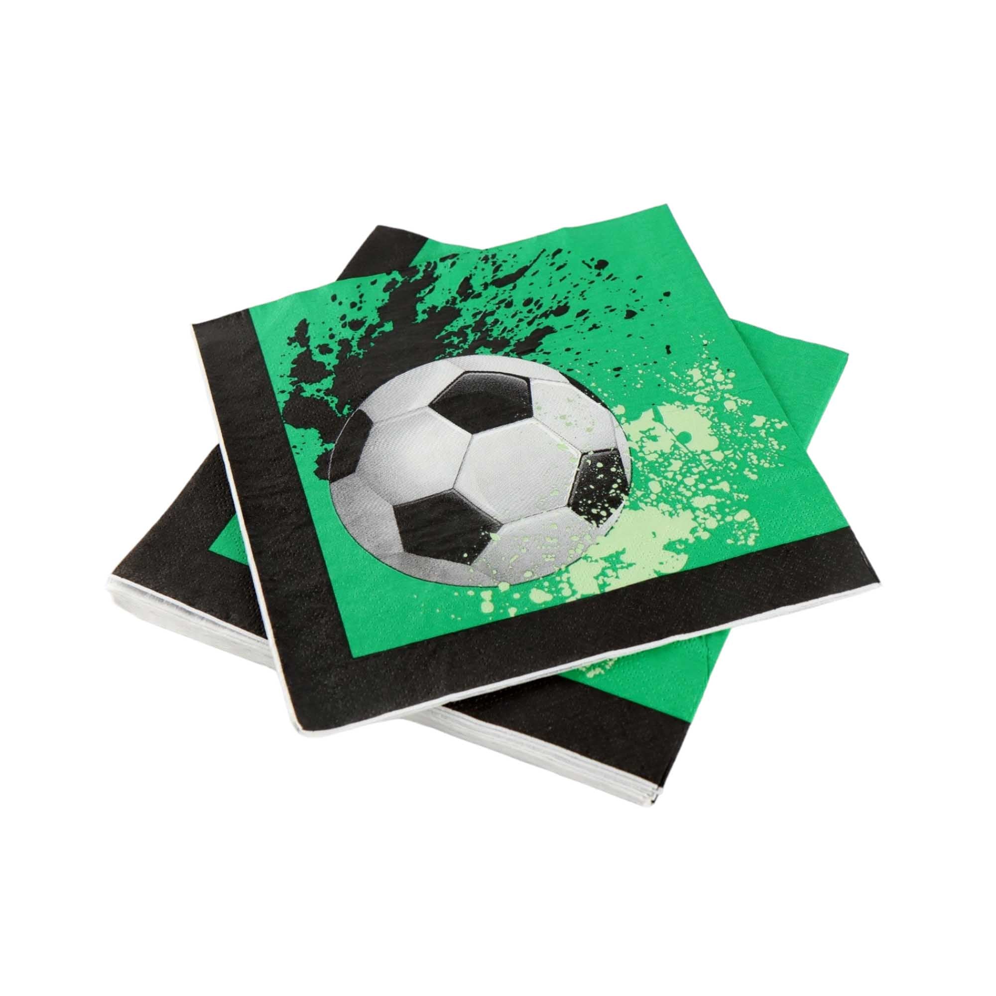 Soccer Party Luncheon Napkin Paper Serviettes 33x33cm 20pack
