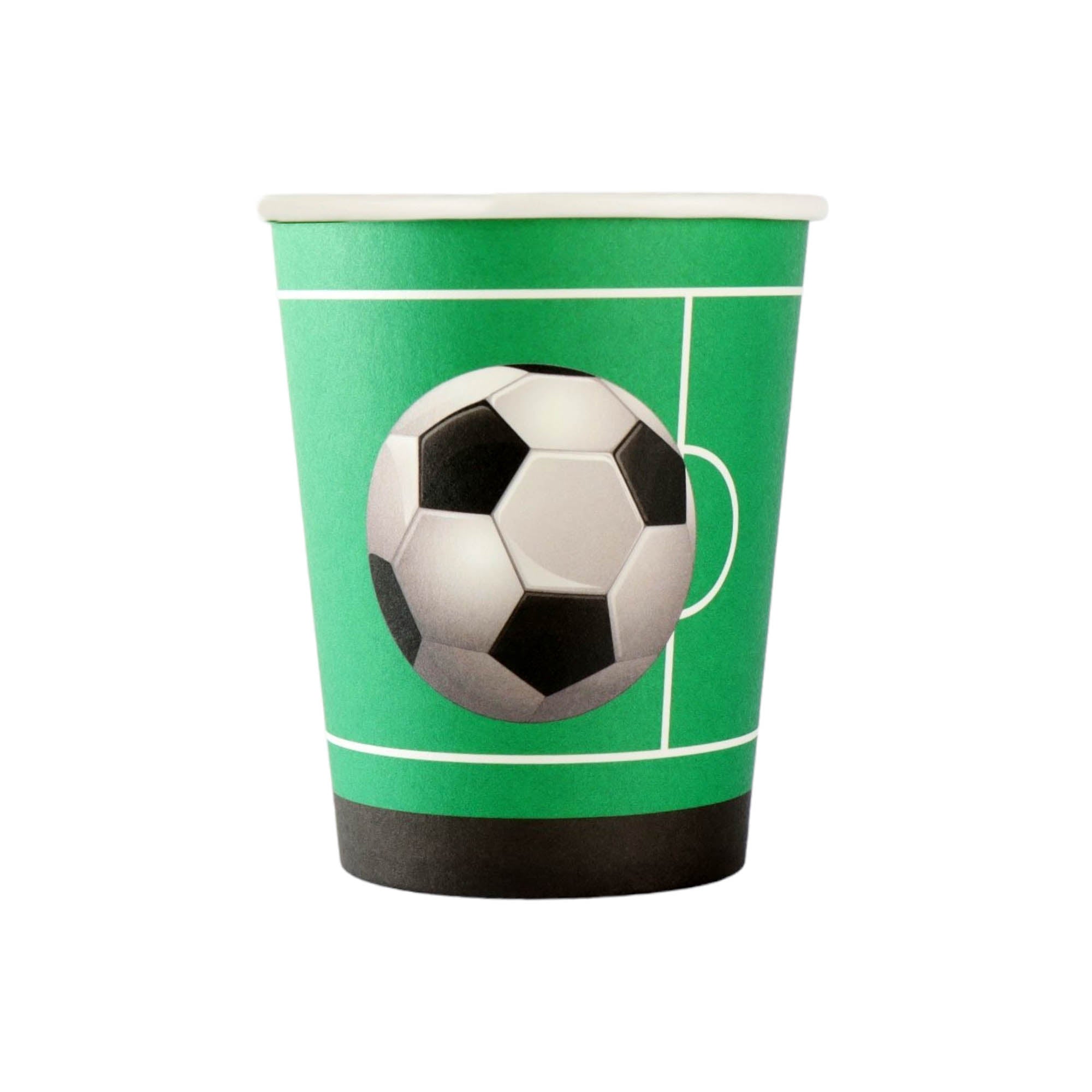 Disposable Soccer Party Paper Cups 250ml 10pack