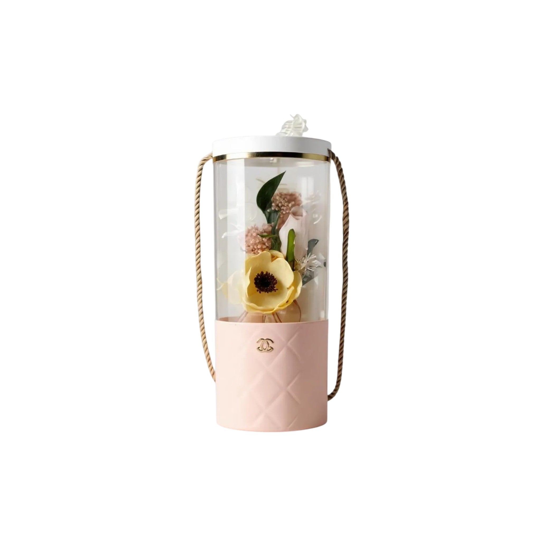 Florist Gift Tube Box with Transparent PVC Window 10x5x27.5cm 1pc