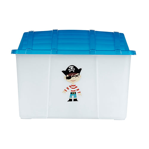 45L Storage Box Kiddies Chest Pink or Blue Lid