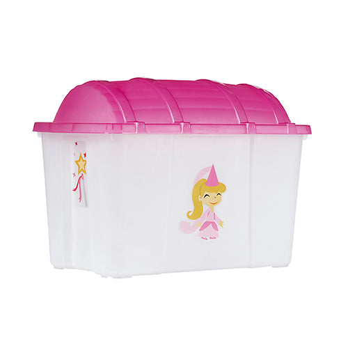 45L Storage Box Kiddies Chest Pink or Blue Lid