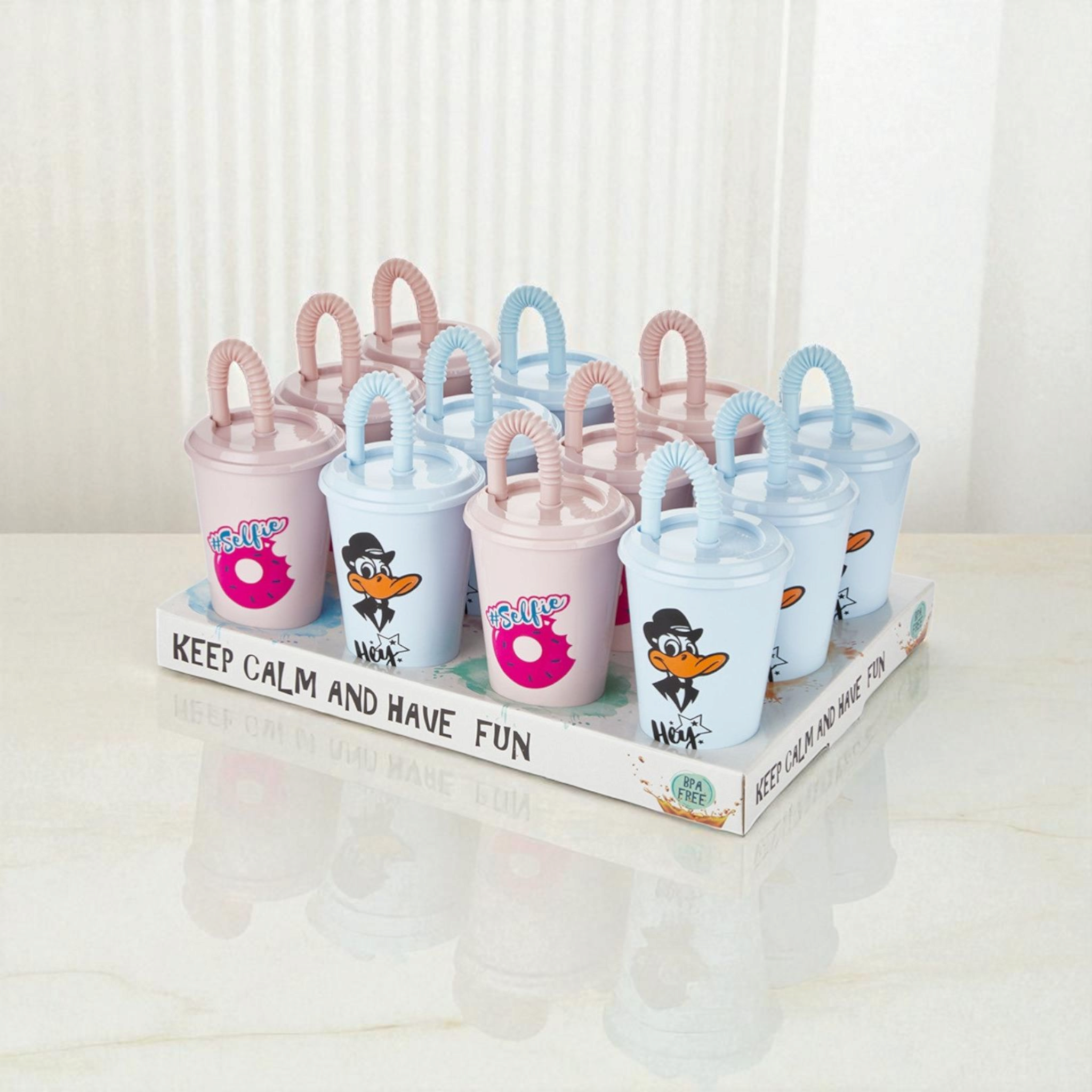 Kiddies Drinking Cup 450ml with Flexi Straw 1pc