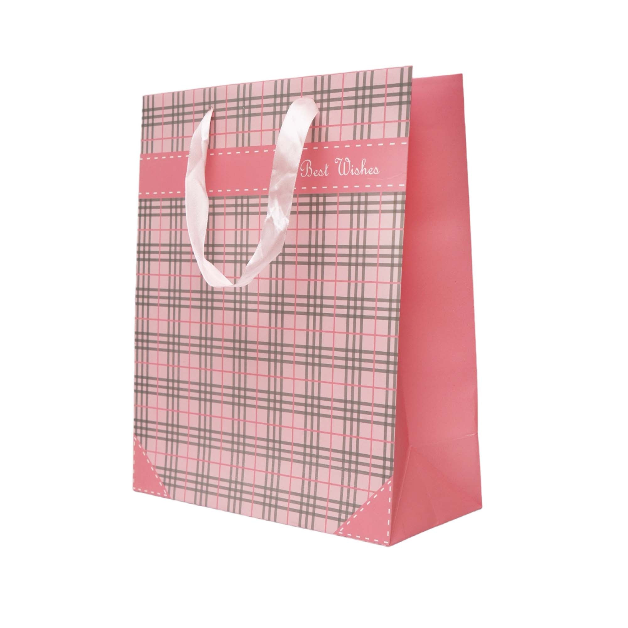 Gift Paper Bag Checkbox 14x15cm Extra Small