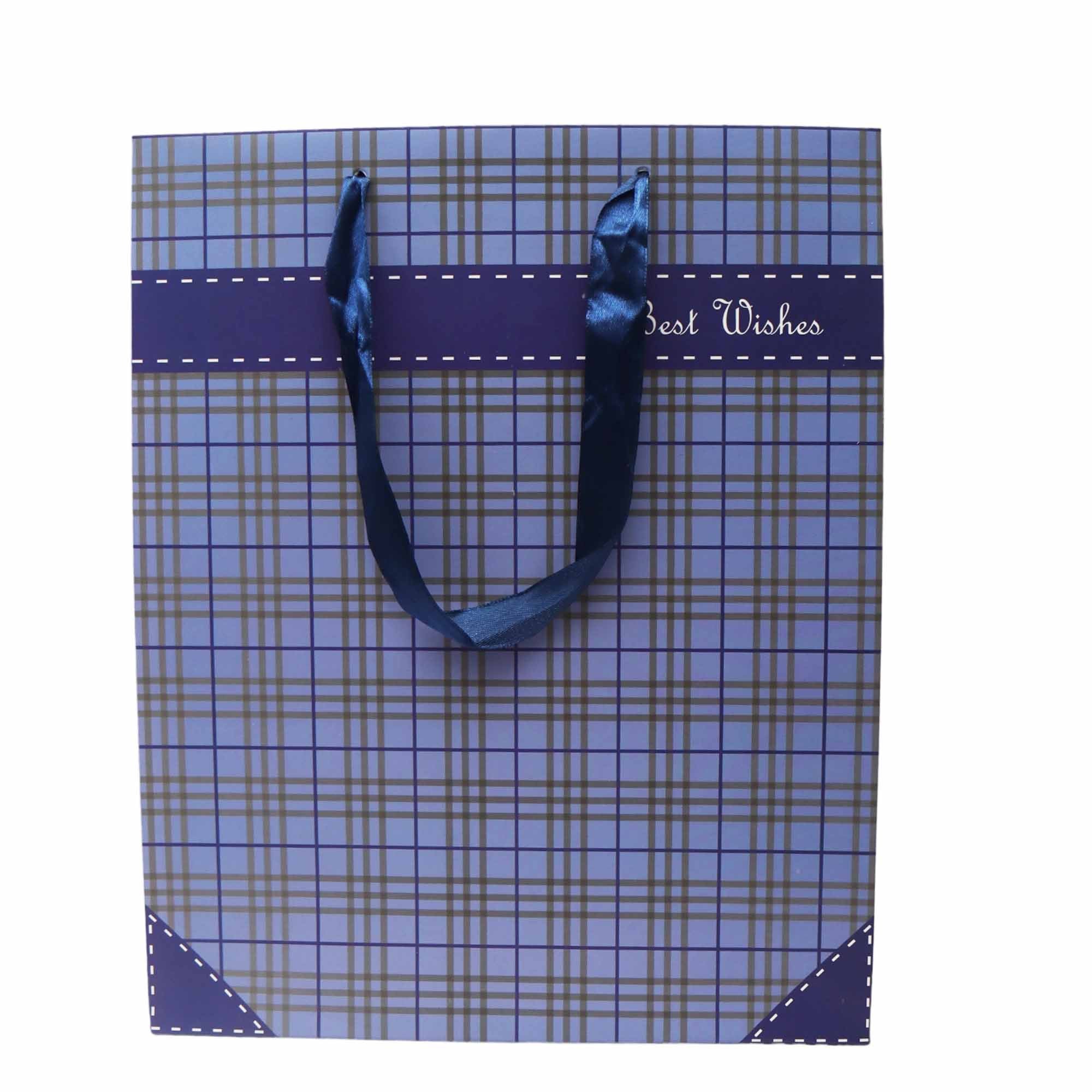 Gift Paper Bag Checkbox 26x32cm Medium