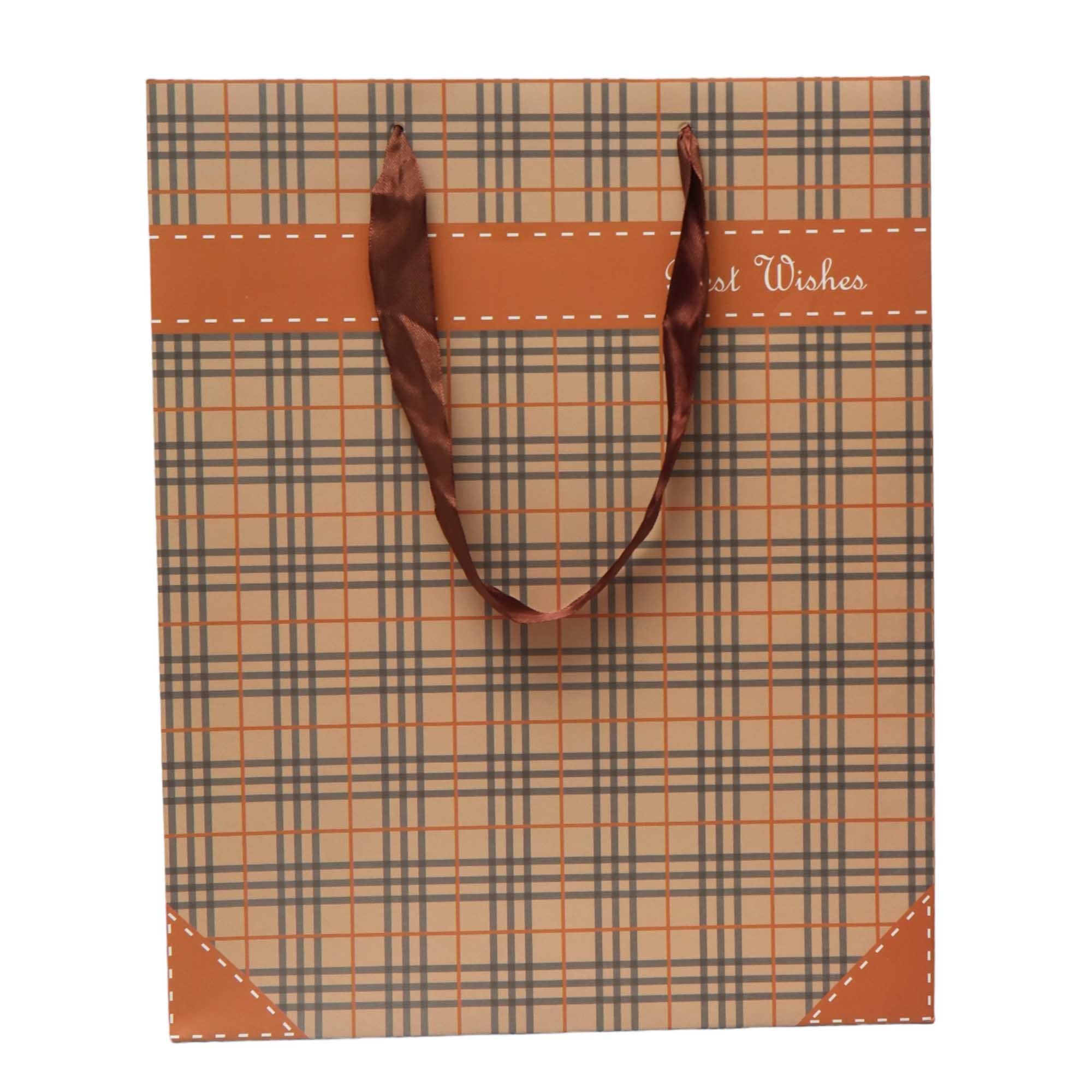 Gift Paper Bag Checkbox 14x15cm Extra Small