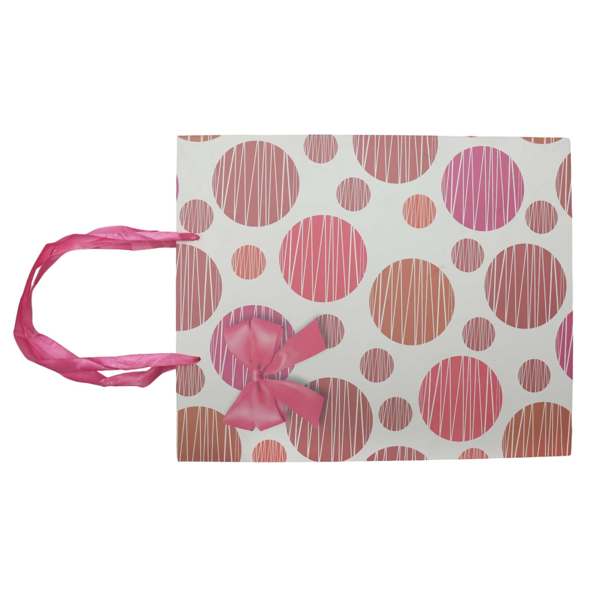 Gift Paper Bag Polka Dot 30x12cm Large