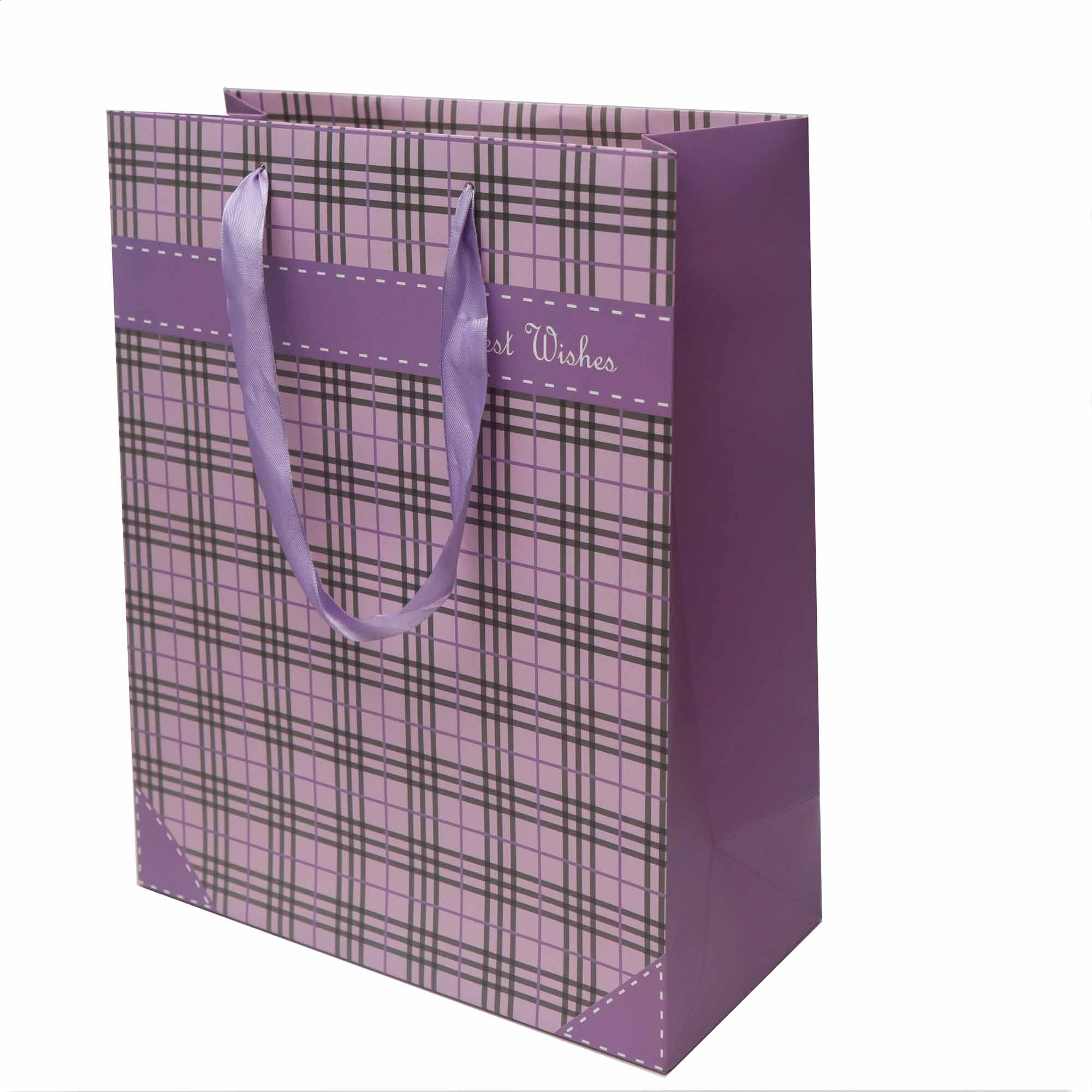 Gift Paper Bag Checkbox 14x15cm Extra Small