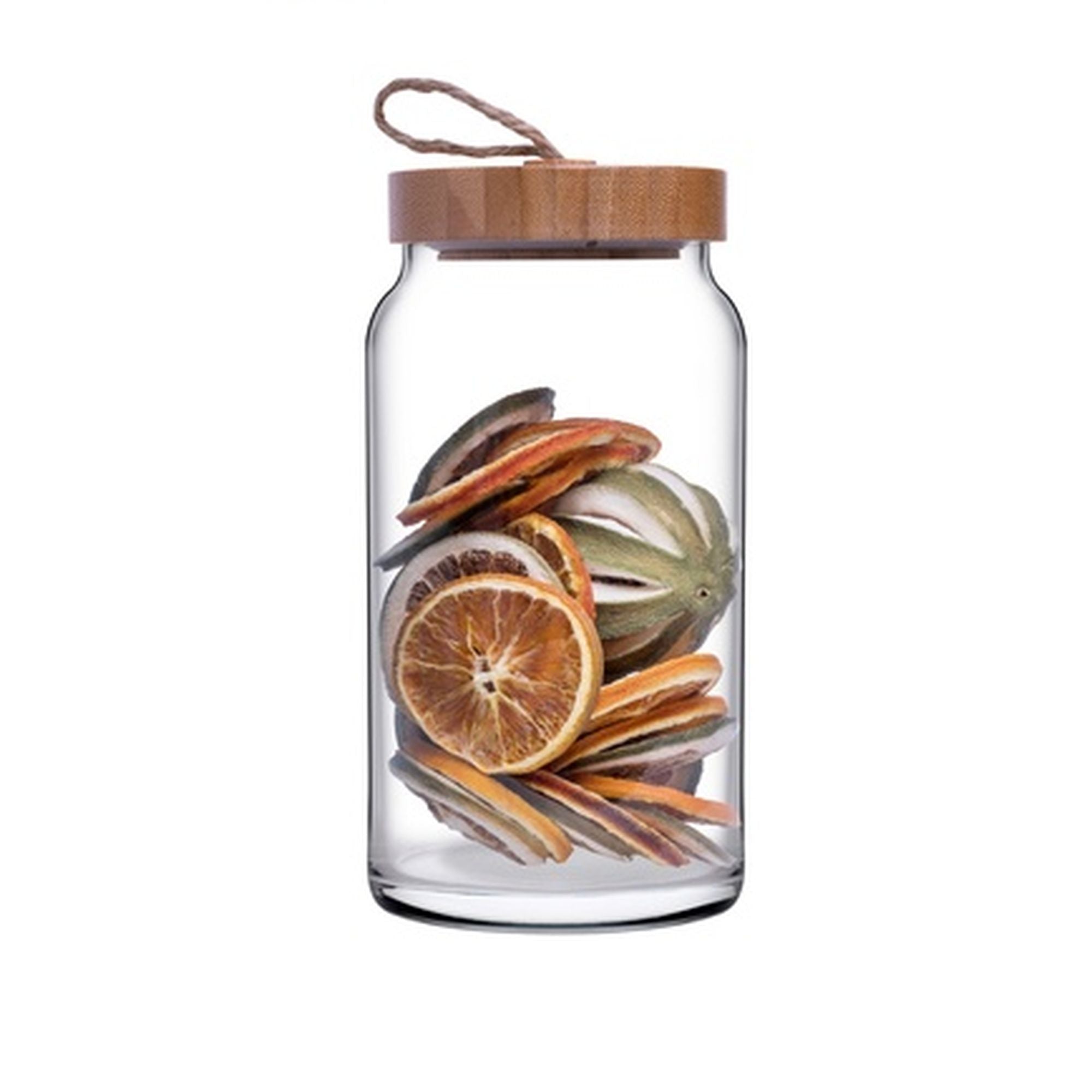 Pasabahce Glass Storage Jar 1130ml Bamboo Lid 23999