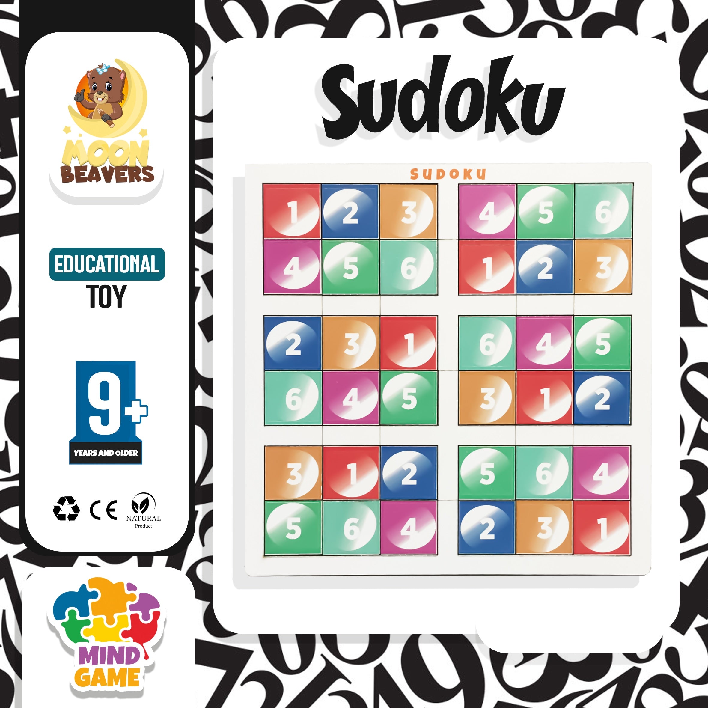 Educational Toy Wooden Sudolku 20x20cm MB39