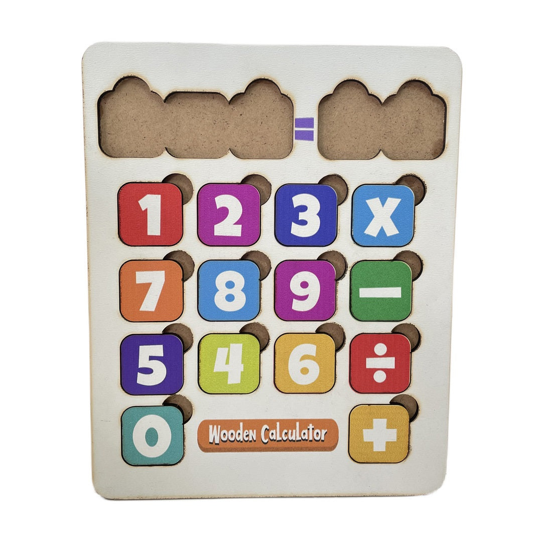 Educational Toy Wooden Calculator Puzzle 16x20cm MB42