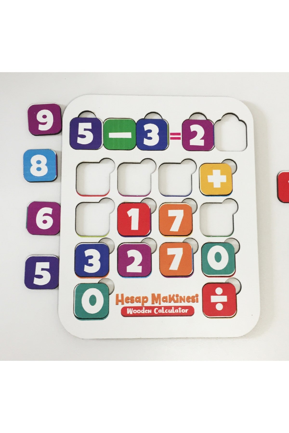 Educational Toy Wooden Calculator Puzzle 16x20cm MB42