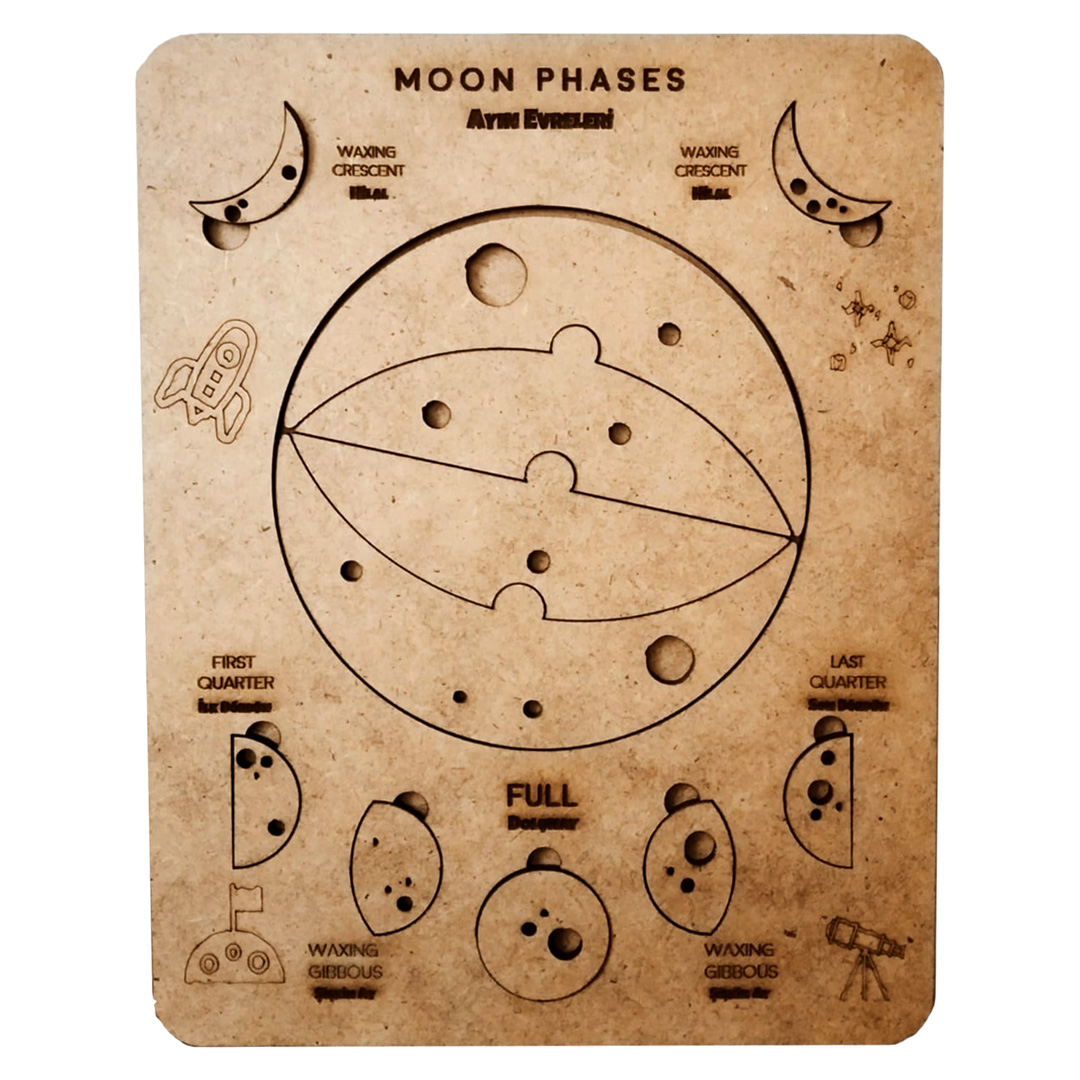 Educational Toy Moon Phases Puzzle 16x20cm MB44